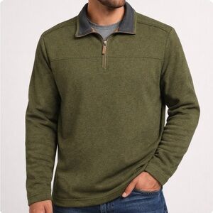Men’s large 1/4 Zip Pullover green outdoorsy